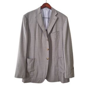 Plaid Wool Blazer by Franck Namani | Ultimum 130's Private Collection | Classic